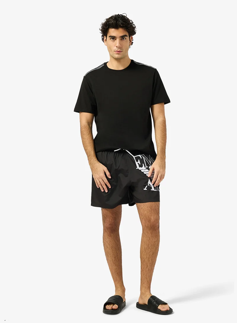 EMPORIO ARMANI  Logo Drawstring Swim Shorts for Men | Best Price UAE